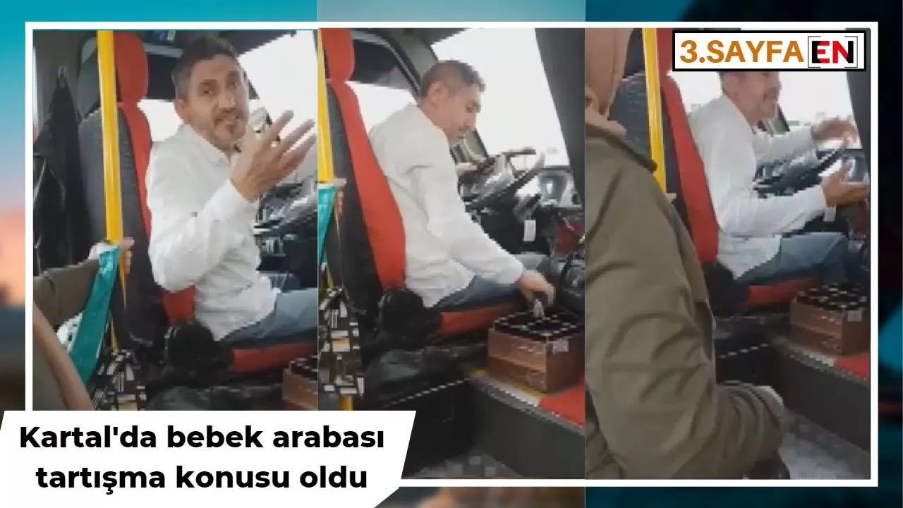 Kartal'da bebek arabası tartışma konusu oldu