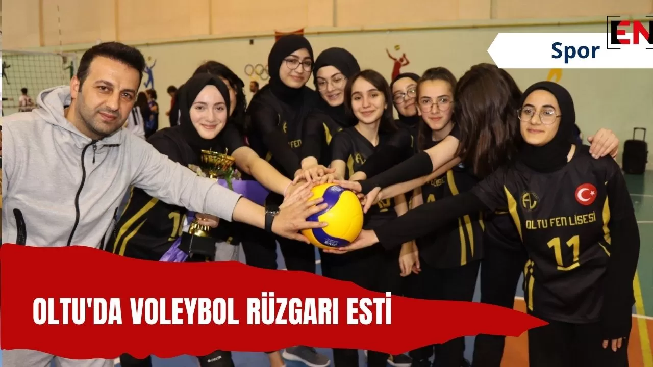 Oltu'da voleybol rüzgarı esti