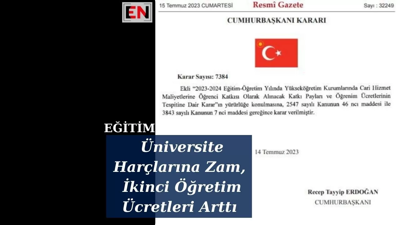 Üniversite Harçlarına Zam, İkinci Öğretim Ücretleri Arttı