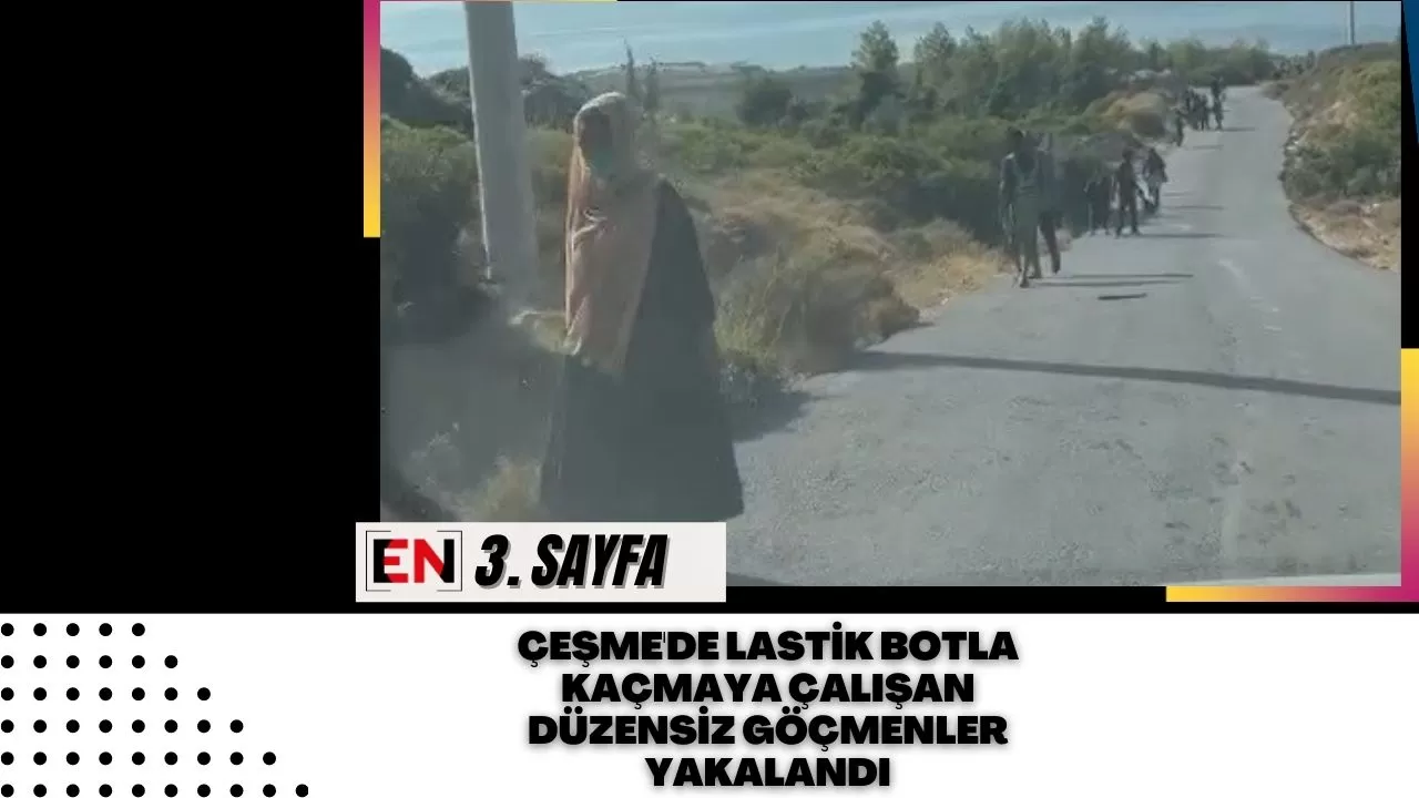 Çeşme'de Lastik Botla Kaçmaya Çalışan Düzensiz Göçmenler Yakalandı